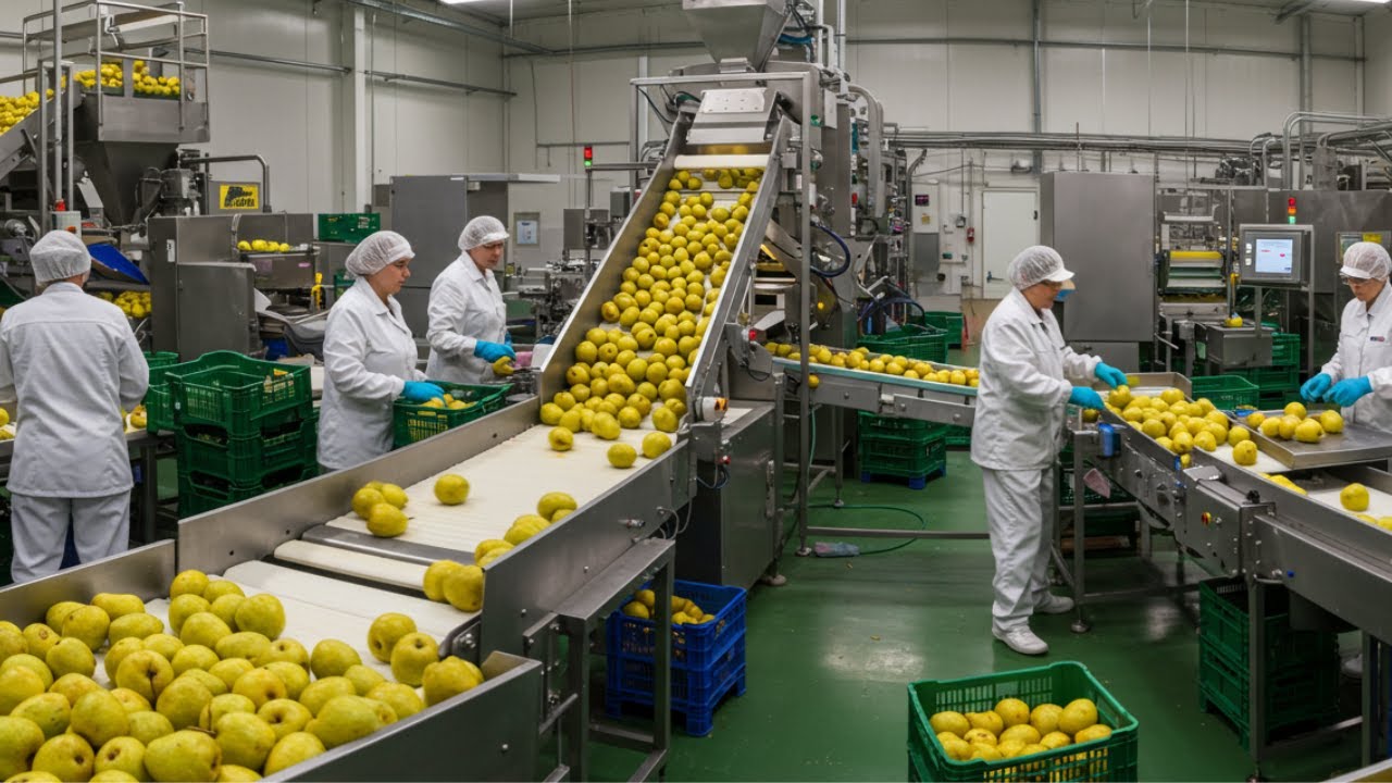 Inside the World's Largest Pear Processing Facility