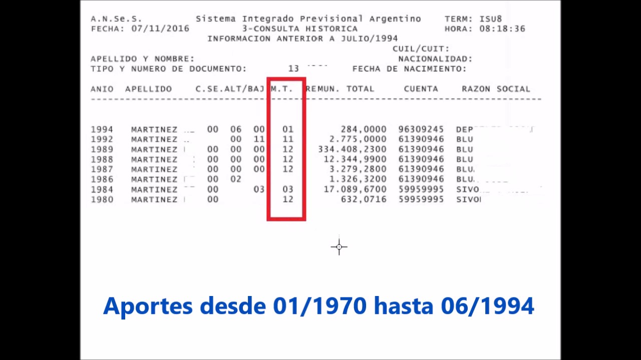 TUTORIAL: Cómo interpretar un informe de aportes de ANSES.