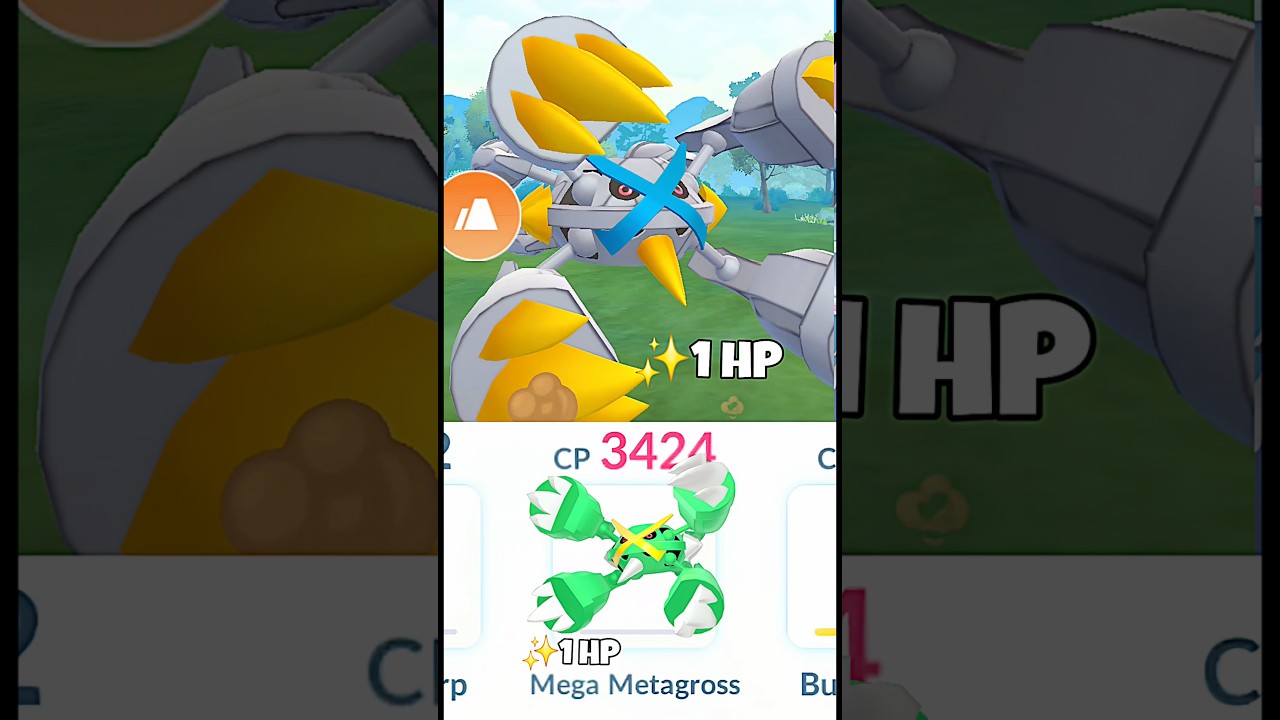 1 HP✨️Mega Metagross Destroy Grunt Badly in Pokemon Go