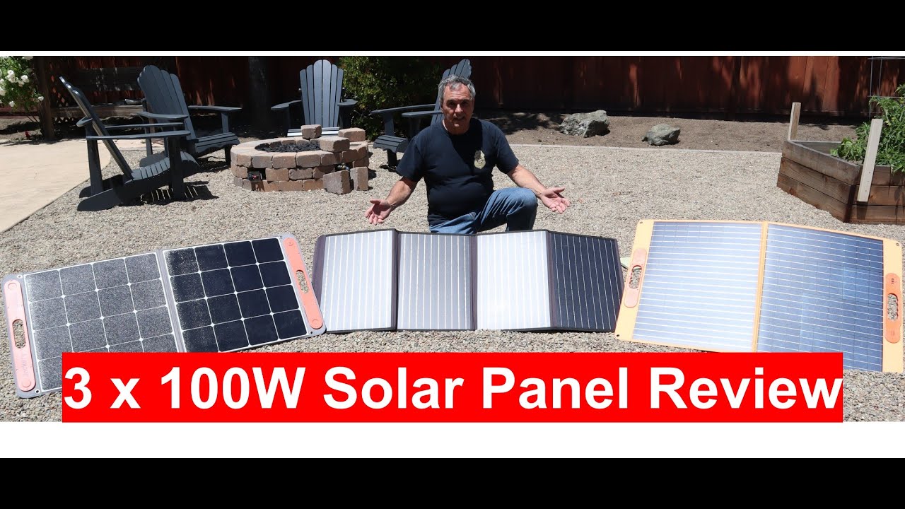 100W Portable Solar Panels from Jackery, EBL and  Bioenno Power