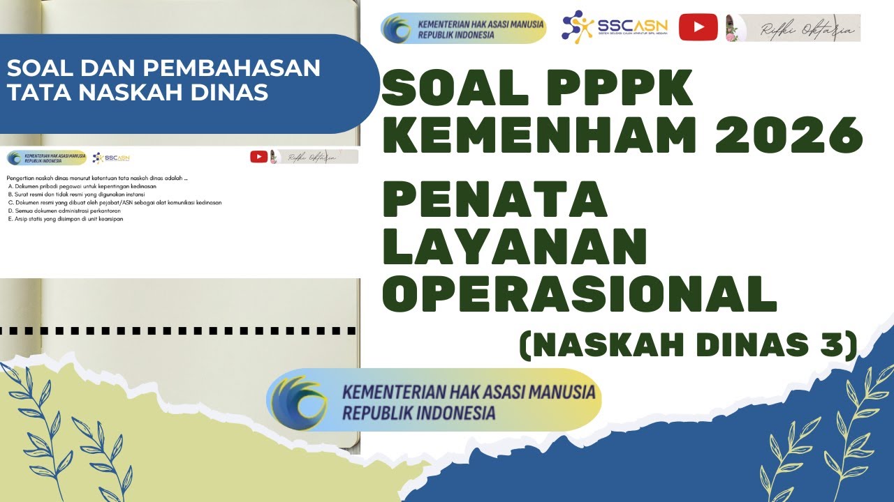 SOAL PPPK PENATA LAYANAN OPERASIONAL PPPK KEMENHAM 2026 PART 3