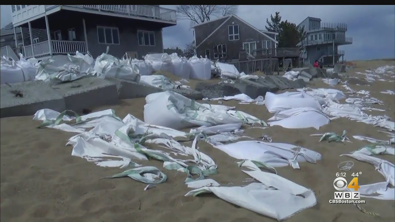 Sand Bags Meant To Prevent Erosion Creating Mess On Plum Island