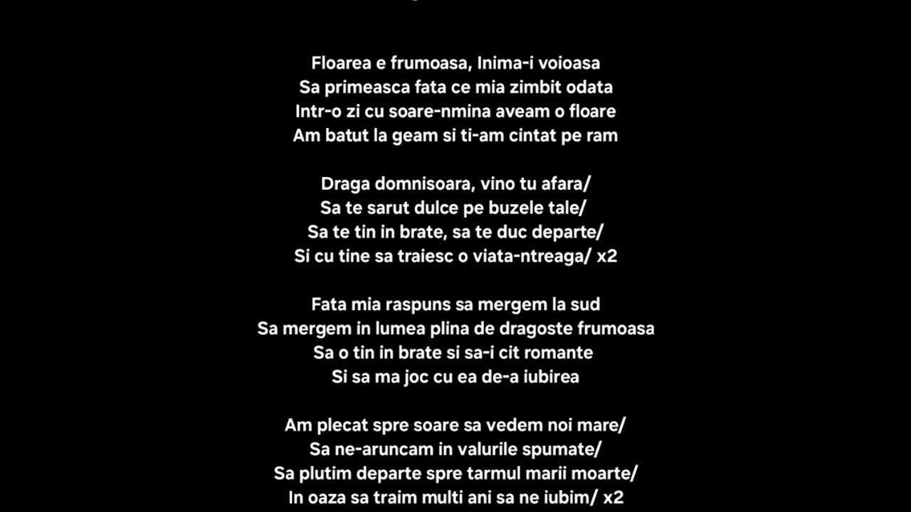 Valentin Uzun - Draga domnișoară   negativ +cuvinte Karaoke