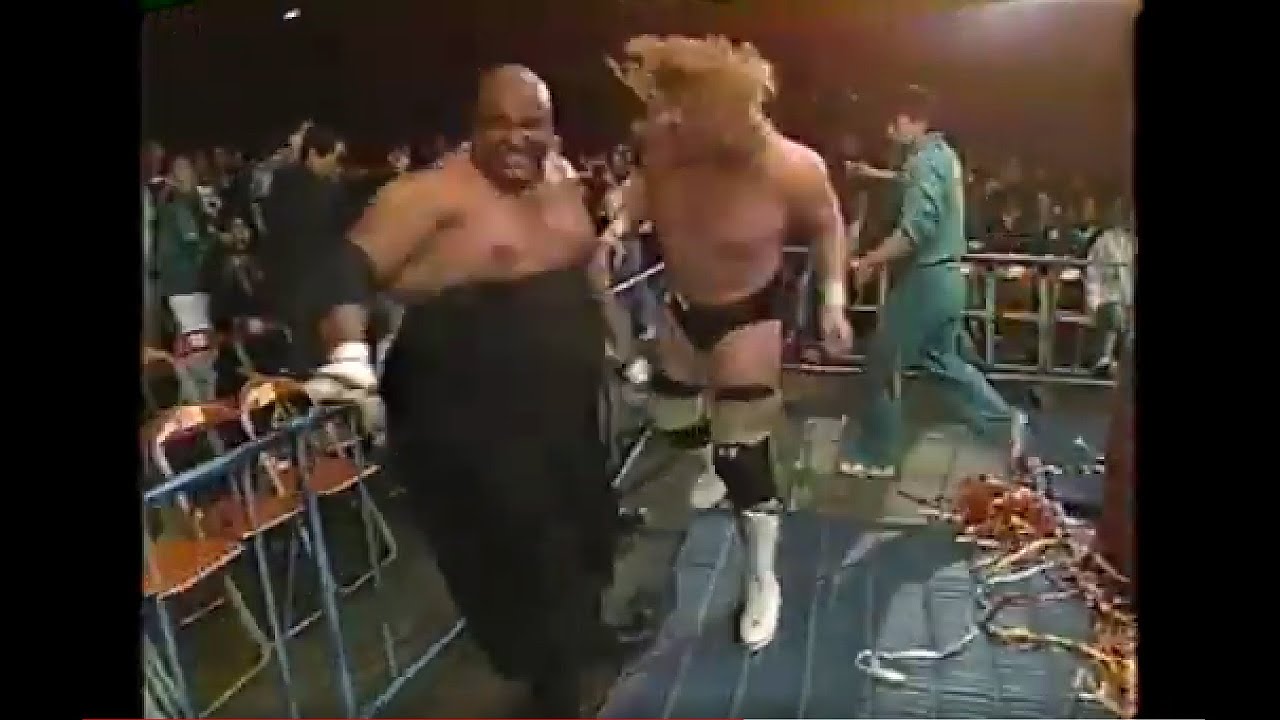 Abdullah The Butcher & Deaton vs Terry Gordy & Dustin Rhodes 1989 04 04