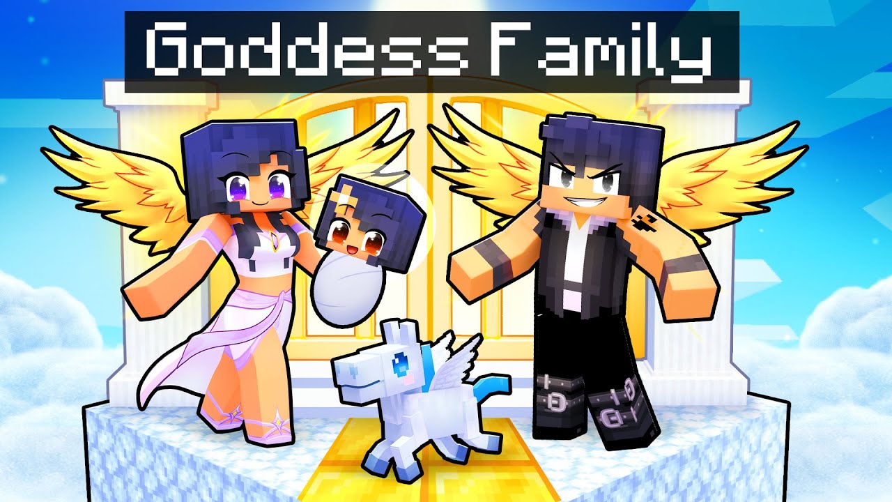 Having a GODDESS FAMILY  in Minecraft!