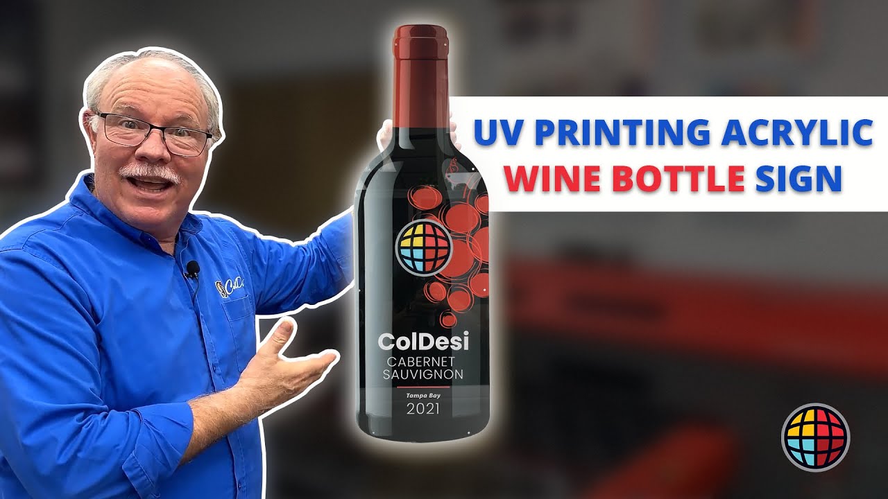UV Printing Acrylic Wine Bottle Sign | Compress iUV1200