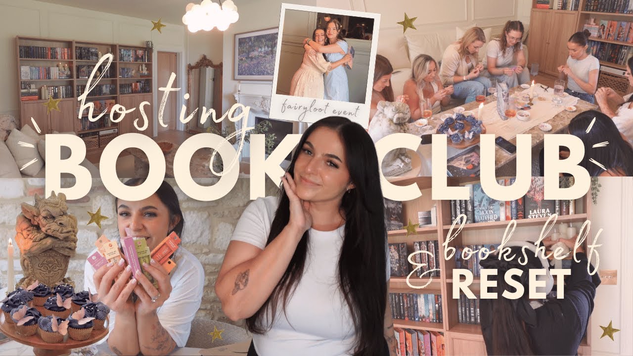 HUGE bookshelf reset & UNHAUL, set up & hosting BOOKCLUB, fairyloot event, reading, book mail
