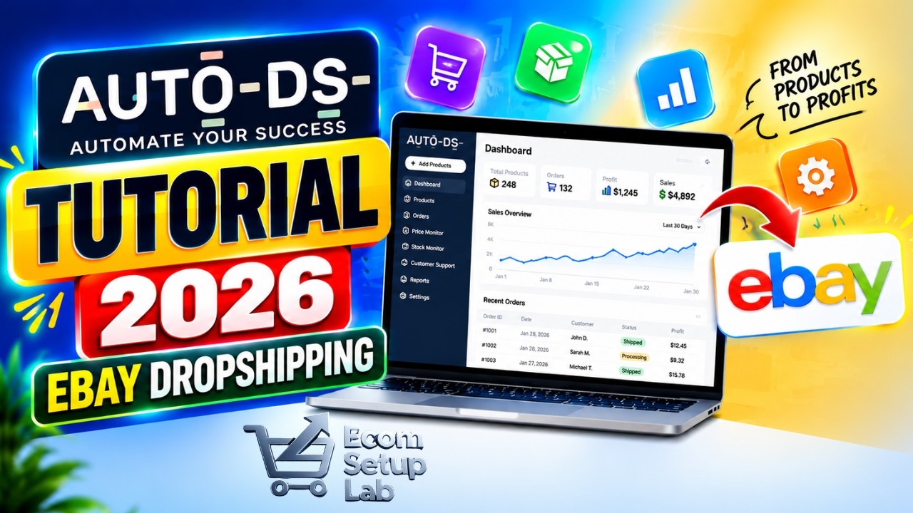 AutoDS Tutorial 2026: Complete eBay Dropshipping Setup & Automation | Live Demo