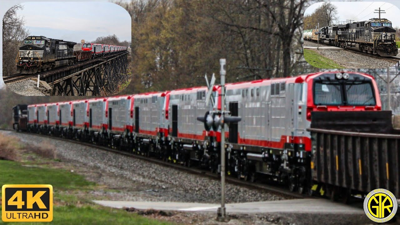 10 MORE BRAND NEW GE Egyptian Export (ES30ACI) Locomotives! Railfanning Fairview PA!