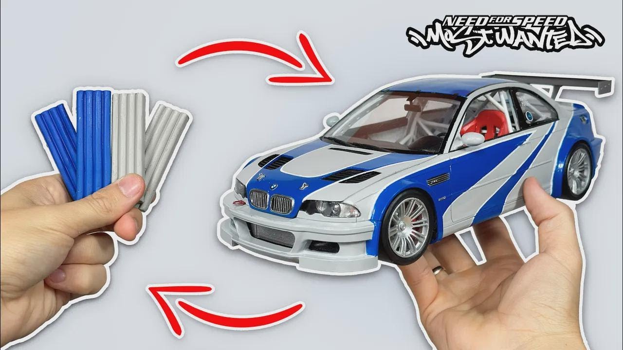 Transformei a BMW lendária do NFS Most Wanted em uma escultura de massinha!