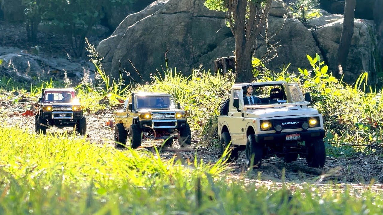 MN82 Toyota LC79 Pickup (1/12) | WPL C74-1 Suzuki Jimny (1/10 scale) | Off-road Driving