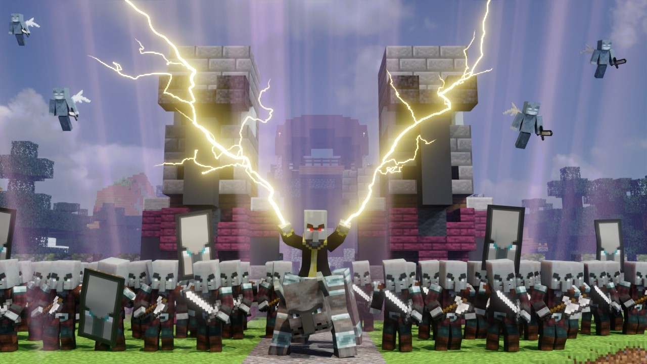 PILLAGER RAID! - Villager VS Pillager: A History |PART 2| (Minecraft Animation)