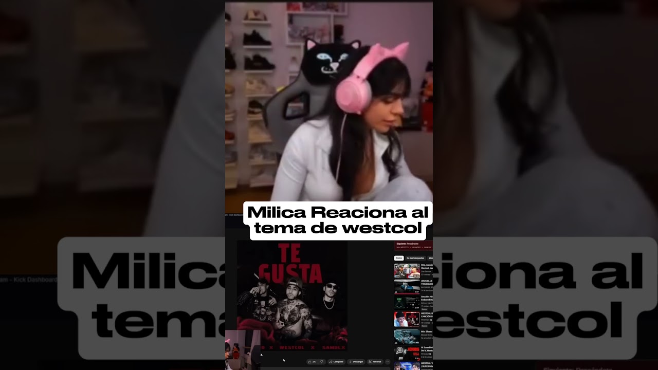 milica reacciona a tema de west