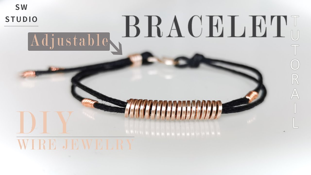 Adjustable Cord Bracelet/Easy Bracelet/Fashion Bracelet/Wire Wrap Bracelet Tutorial/How to make
