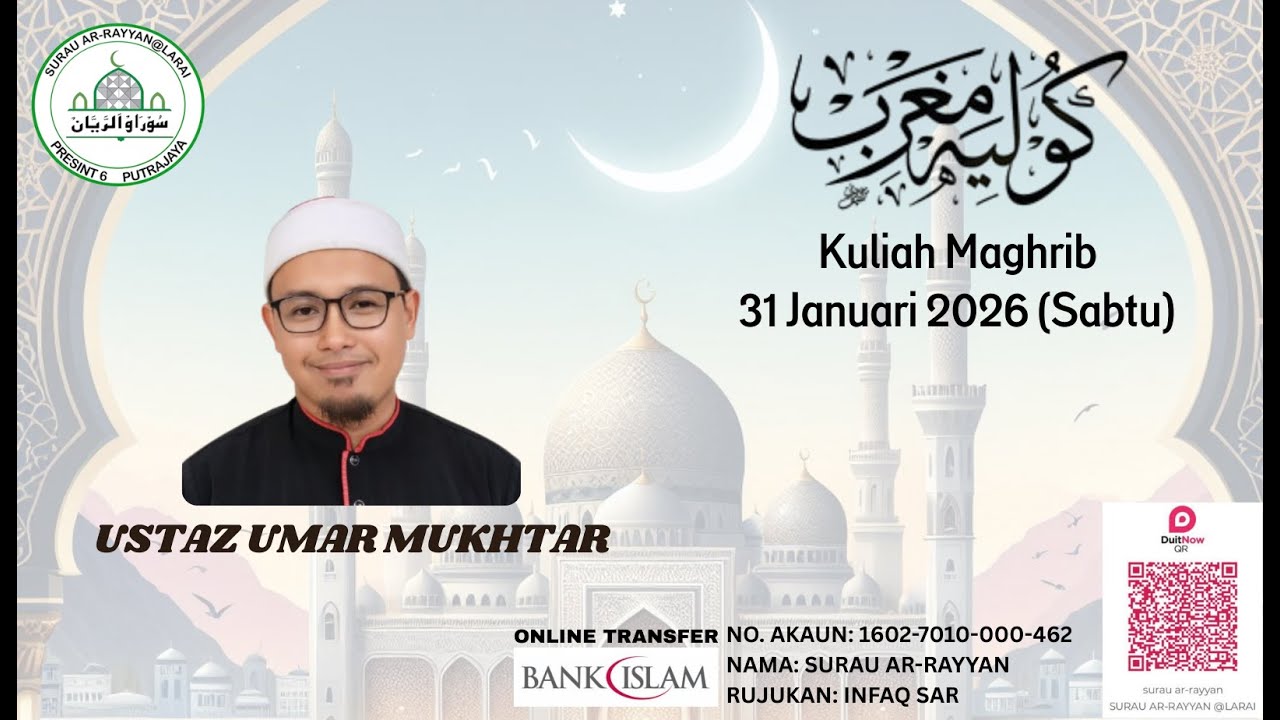 KULIAH MAGHRIB DI SAR @ LARAI - Ustaz Umar Mukhtar