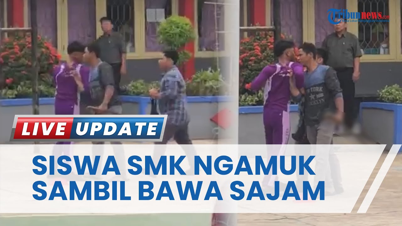 Akibat Masalah Sepele, Siswa Berseragam Ngamuk dan Bawa Senjata Tajam di SMKN 5 Samarinda