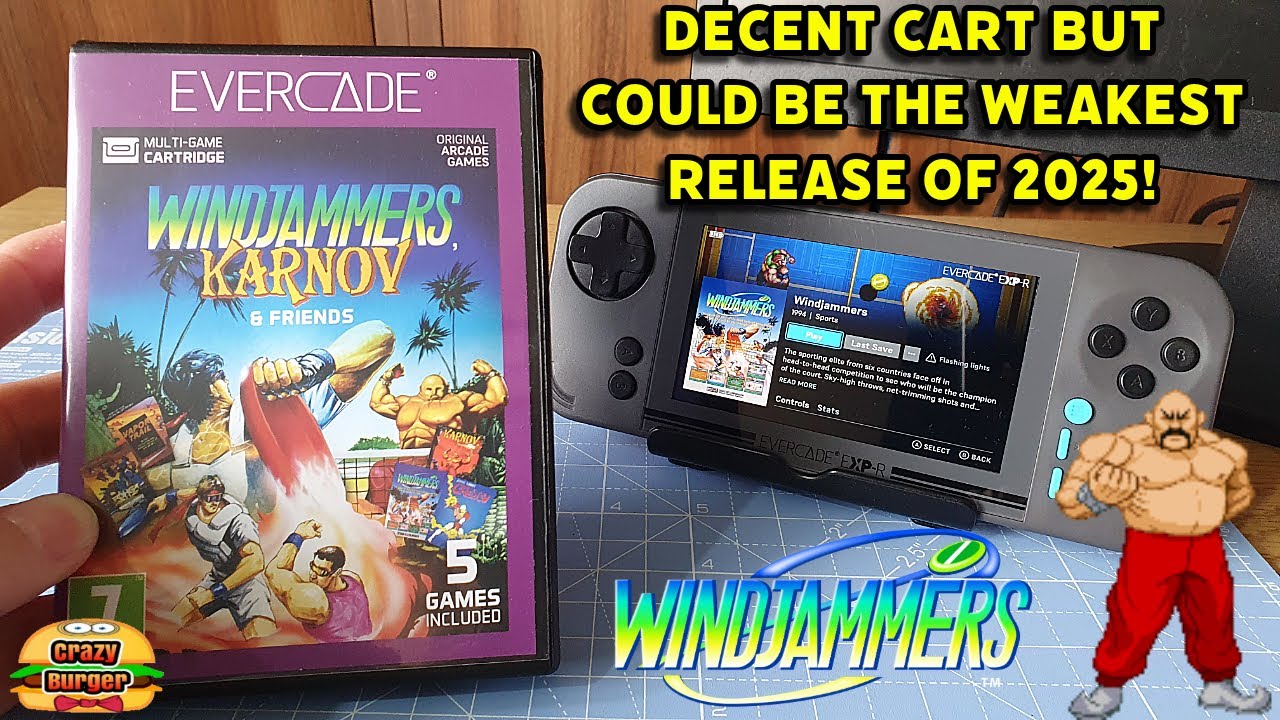 Windjammers Karnov & Friends Evercade Collection - Decent Cart BUT Could Be Weakest Release Of 2025!