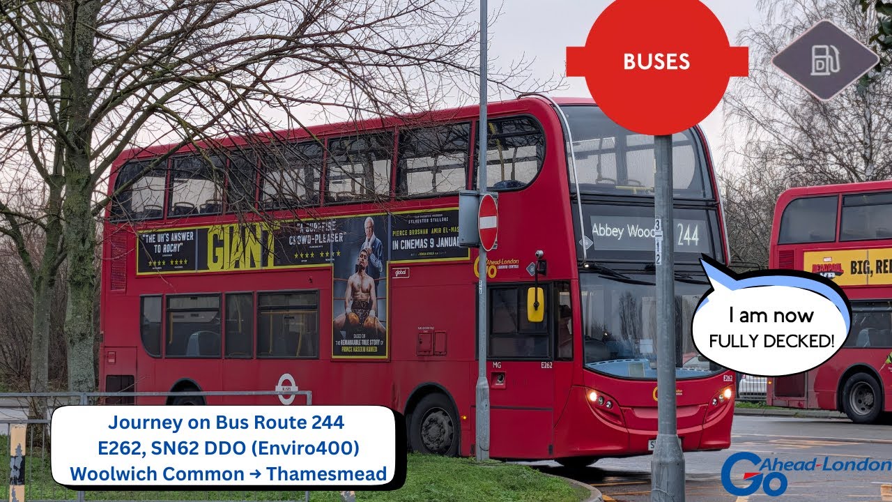 *Recent Double Deck Conversion + Short Diversion* Journey on Bus Route 244 (E262 | SN62 DDO)