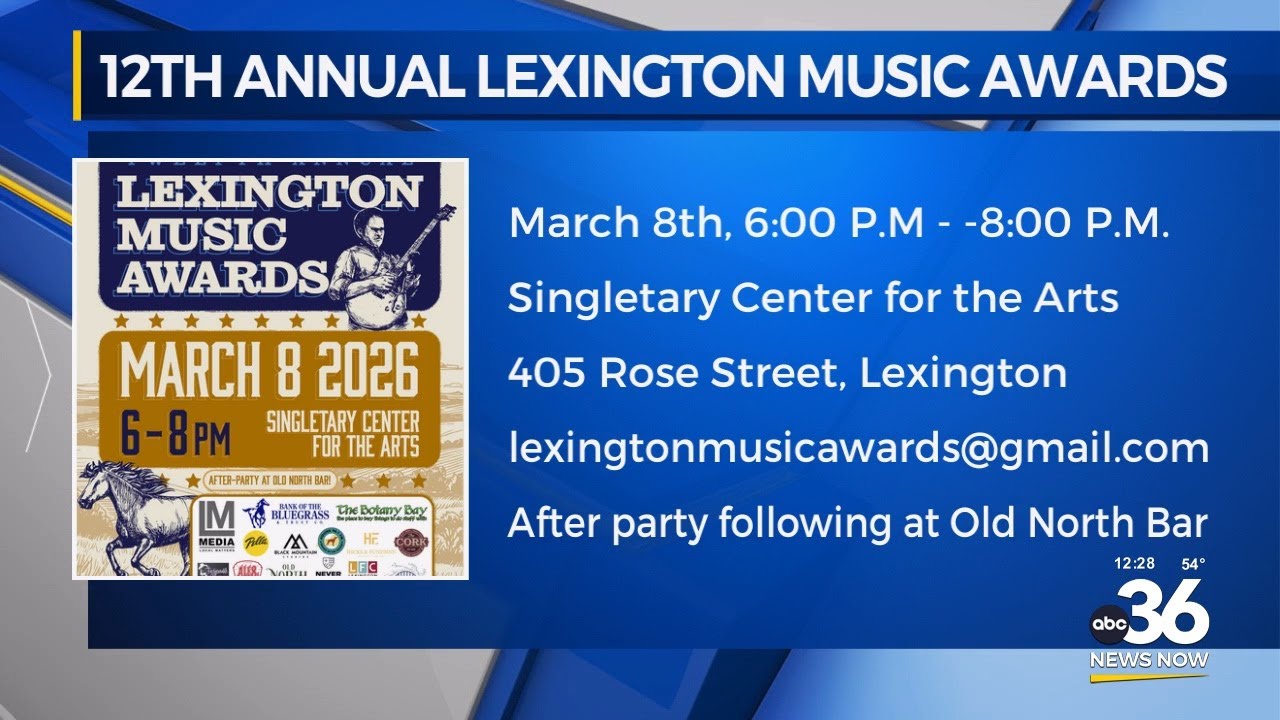Get ready for a night of music at the 12th Annual Lexington Music Awards