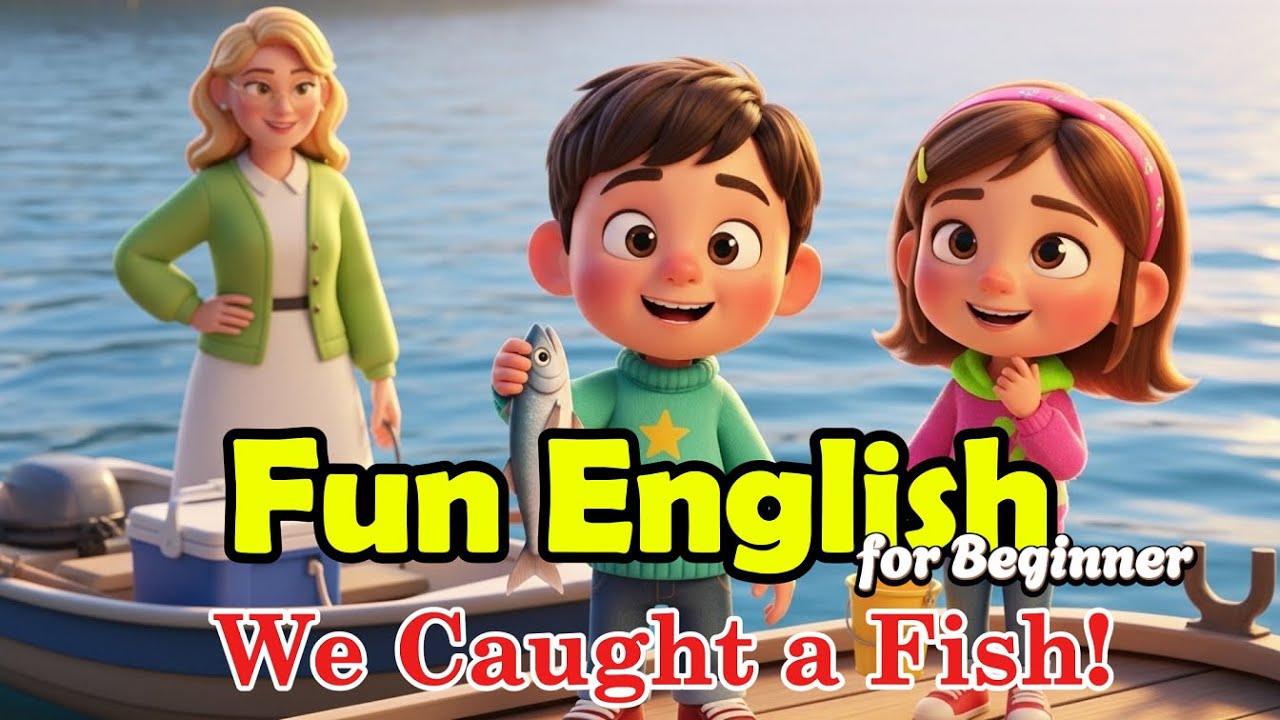 Fishing at the Lake - Easy English Family Story (A1) | #easyenglish