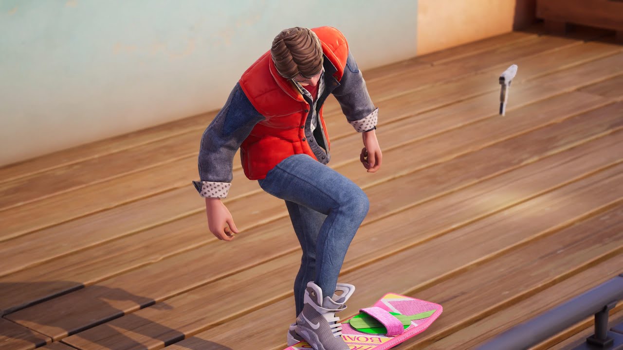 Marty Mcfly (Back to The Future) Fortnite Skin Gameplay! (Fortnite Chapter 7)