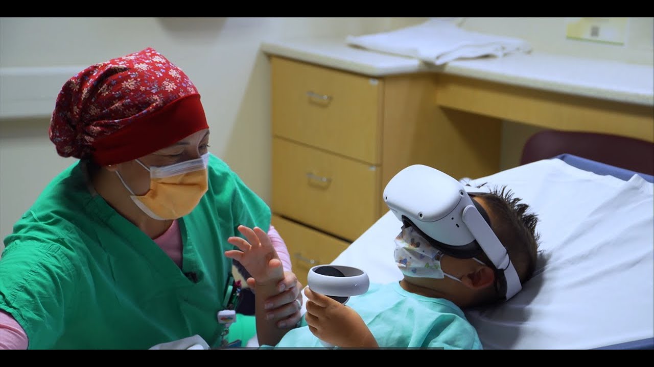 Virtual reality helps reduce a child's pre-procedural anxiety in clinical settings