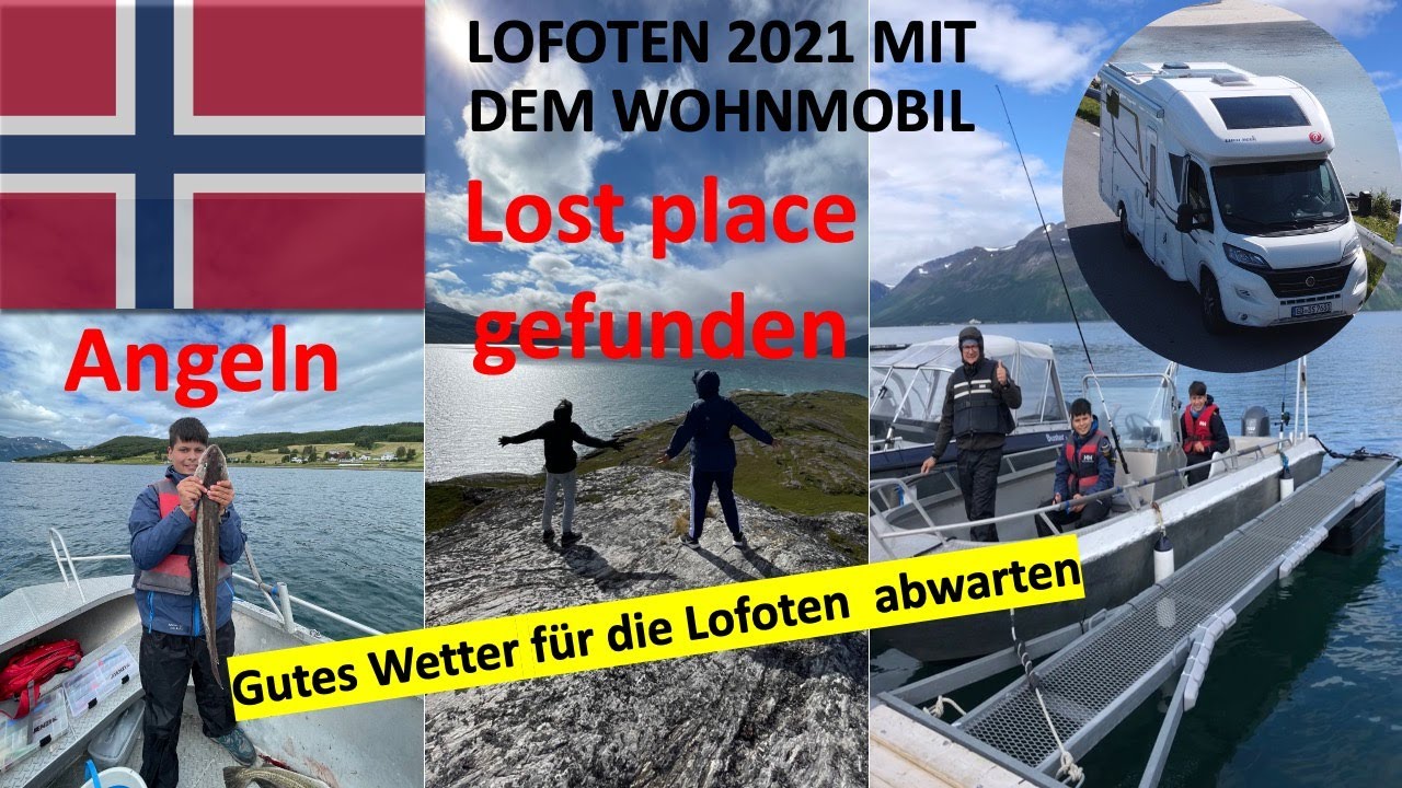 Mit dem Wohnmobil nach Norwegen 2021 Teil 2 - Angeln Lost Place nördlich der Lofoten Angeln
