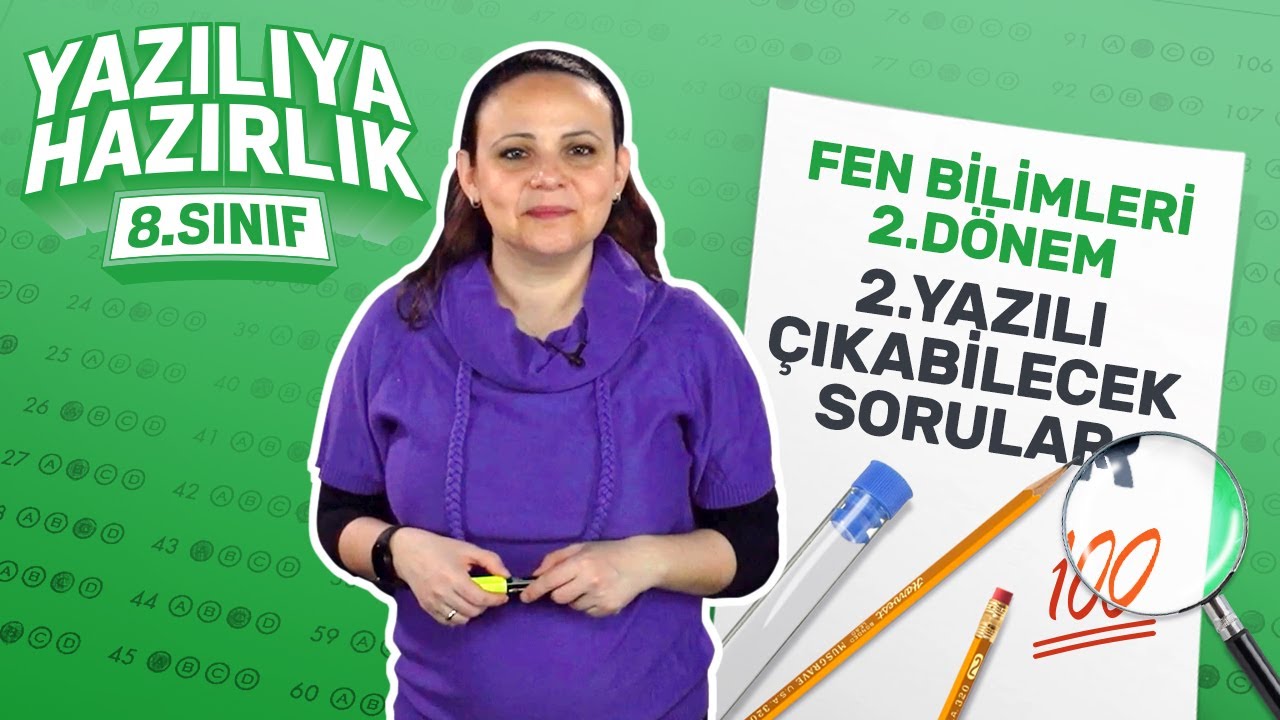 KİM 100 İSTER? 8. Sınıf Fen 2. Dönem 2. Yazılıya Hazırlık: Sınav Soruları ve Test Çözümü (2022)