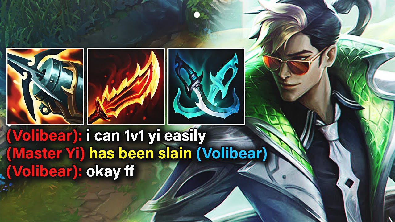 Master Yi top but I slash your health bar in 1 second with Maximum Attack Speed