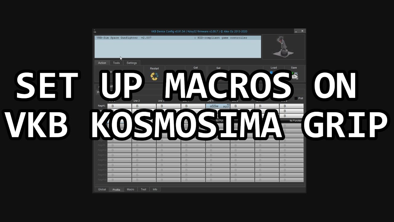How To Set Up Macros on the VKB Kosmosima Grip
