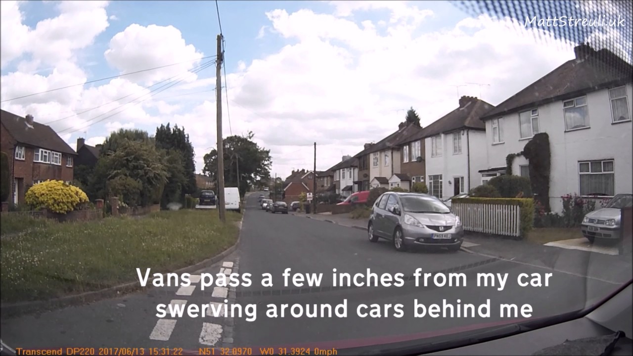 #Dashcam Special | White Vans Racing on narrow residential road (Iver Heath 13Jun2017)