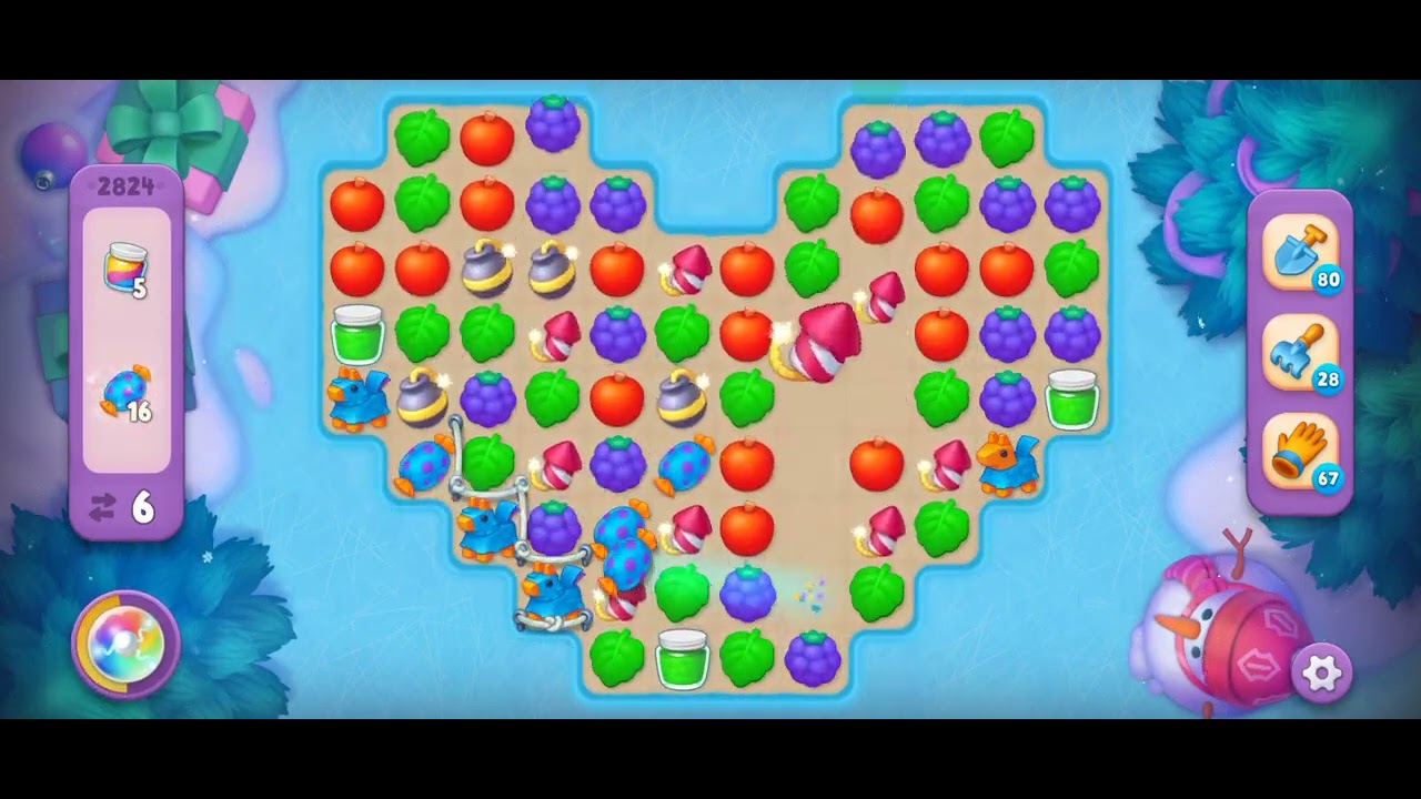 Gardenscapes Level 2824 [Super Hard Level] #game #tranding #viral #gardenscapesgame #androidgamespla