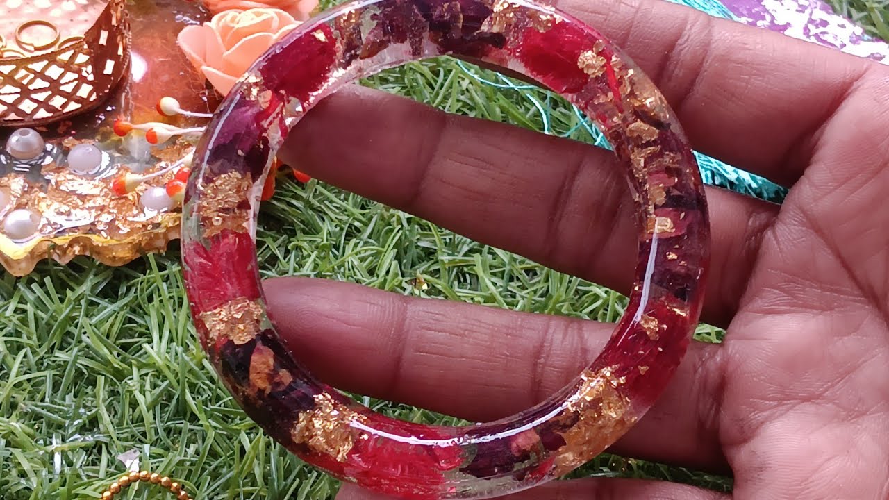 Resin bangles #How to use UV Resin #Resin se kada kase banate h #Resin DIY Resin Earring resin craft