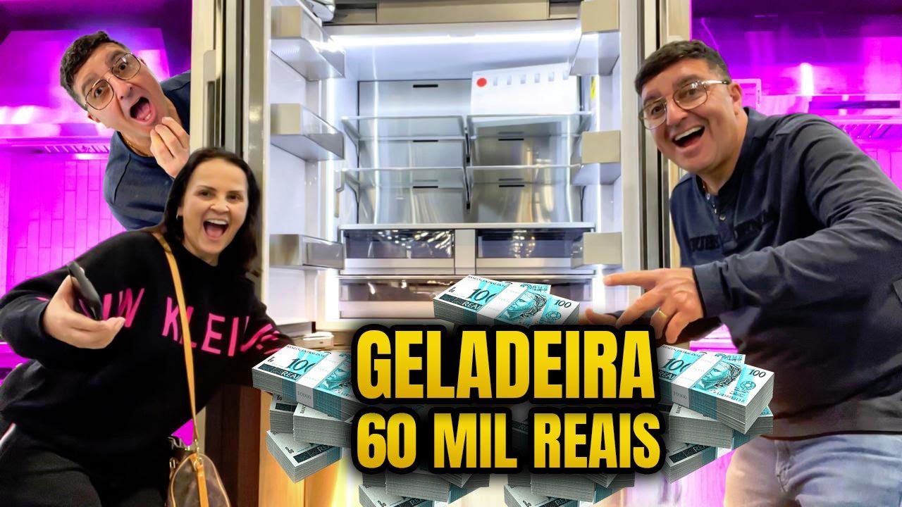 ESCOLHENDO UMA GELADEIRA NOVA PRA NOSSA COZINHA- NUNCA TINHA VISTO UMA TÃO CARA 😱