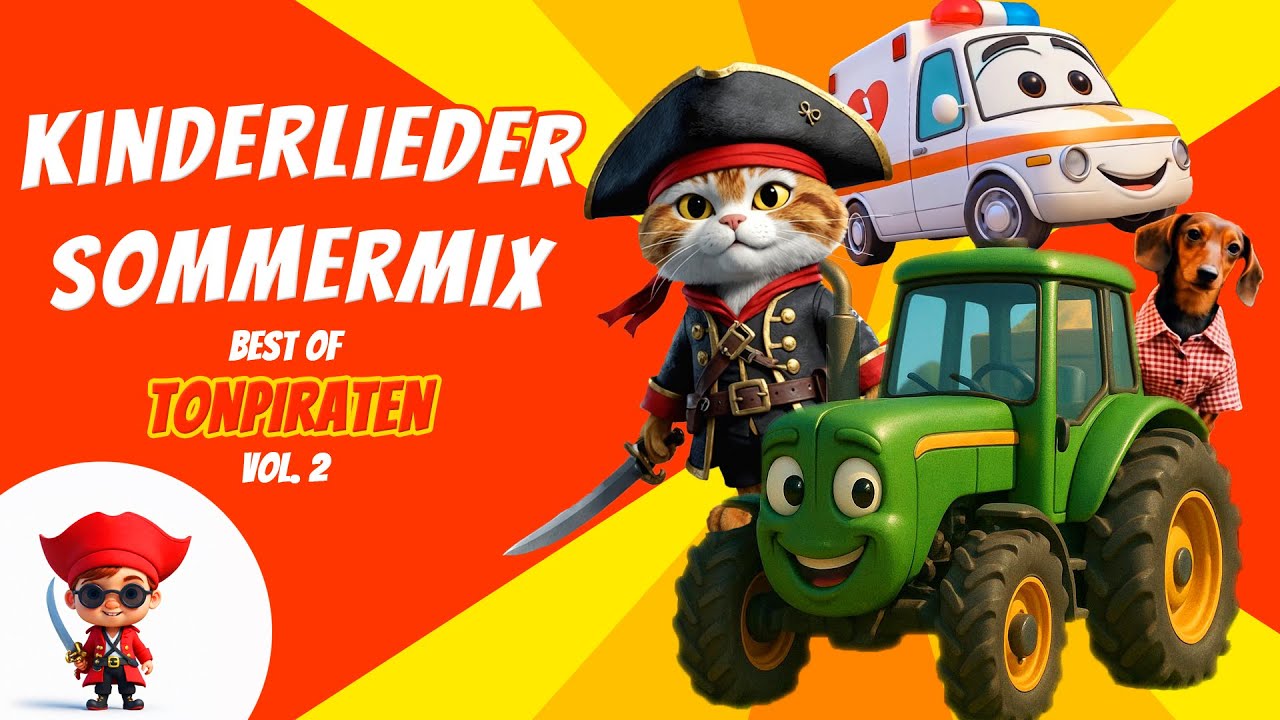 Kinderlieder Sommermix - Best of Tonpiraten Vol. 2 - Die besten Kinderparty-Hits mit Text