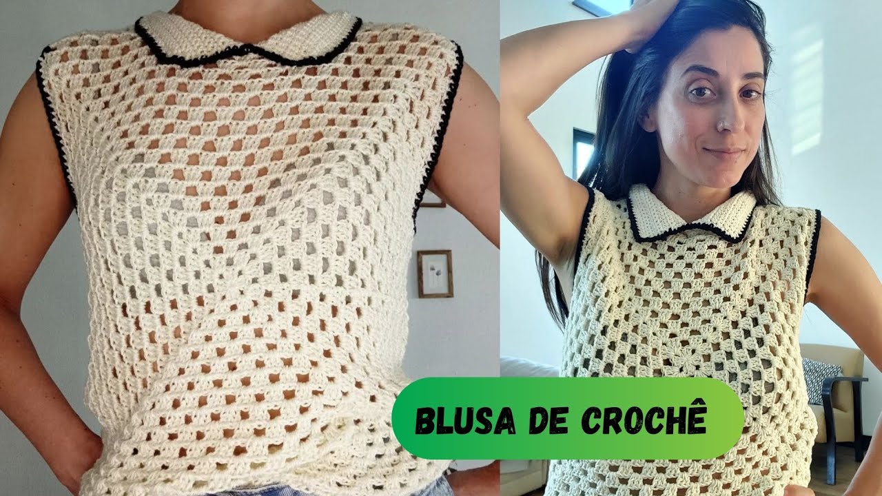 Blusa de Crochê Fácil | Crochê Iniciante | Blusa de Crochê 