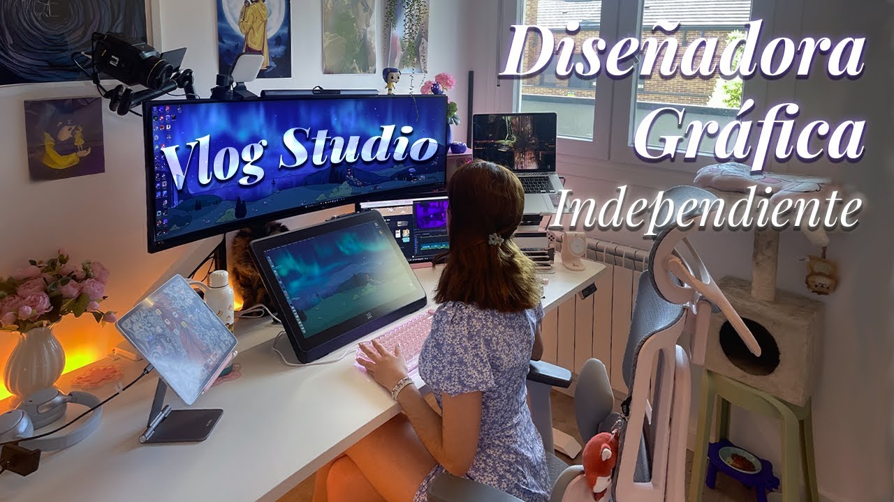 Un día como DISEÑADORA GRÁFICA ✦ | Diseños para stream | VLOG STUDIO ✦
