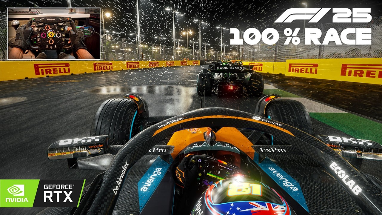 F1 25 Path Tracing 4K - Oscar Piastri’s McLaren MCL39 | Jeddah GP 100% Race Steering Wheel Gameplay