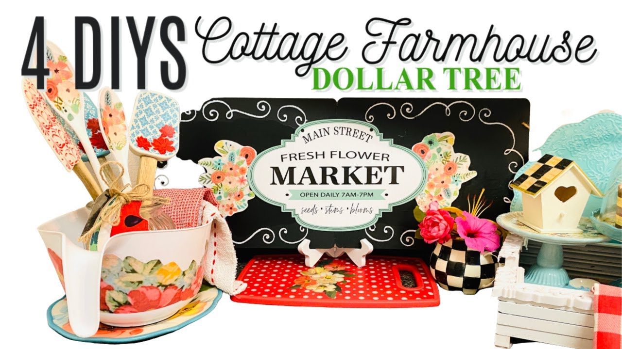 🌻4 DIY DOLLAR TREE FARMHOUSE COTTAGE Pioneer Woman DECOR 🌻