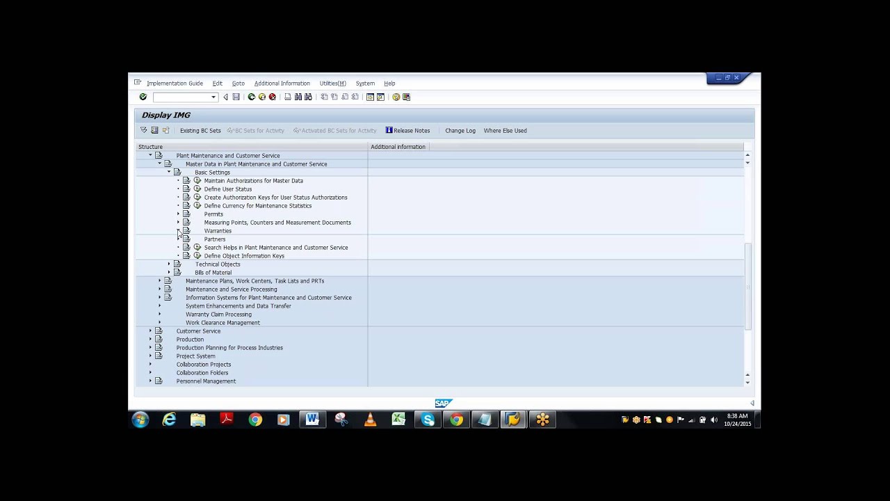 sap pm warranties class