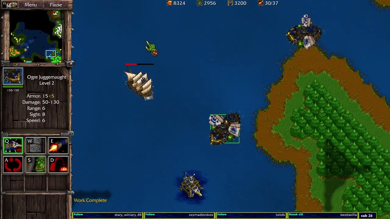 Warcraft 2 Remastered High Seas Combat 4v4