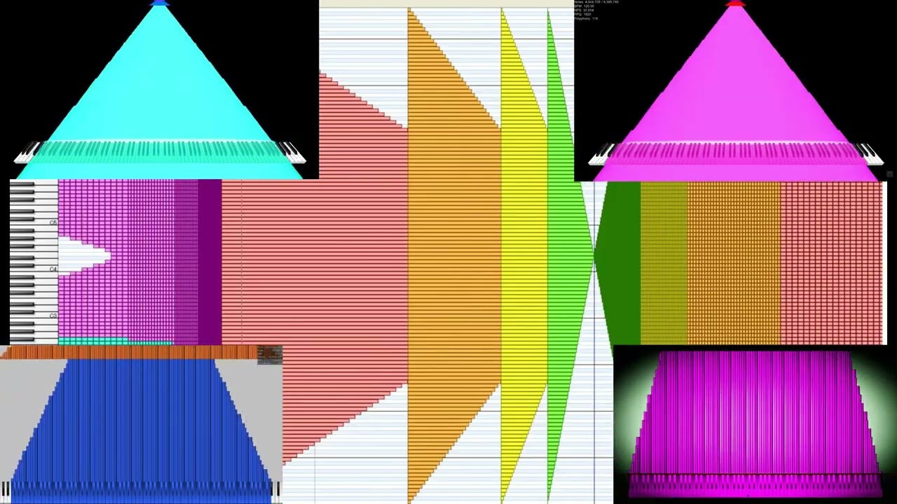 [Art MIDI] Noise Challenge: The Medley of Midi Art Extended - 5 Renders from 5 Others - ooo 000