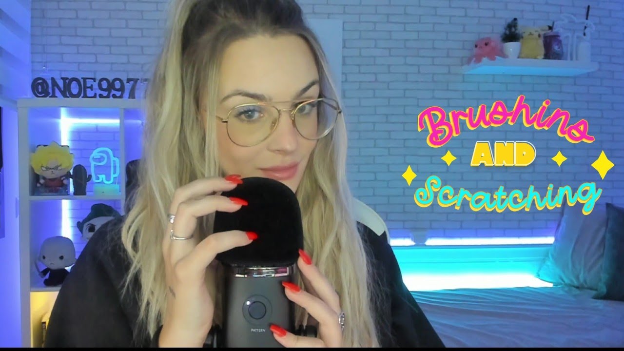 ✨ASMR | Intense Brushing and Scratching | NO TALKING | Blue Yeti✨