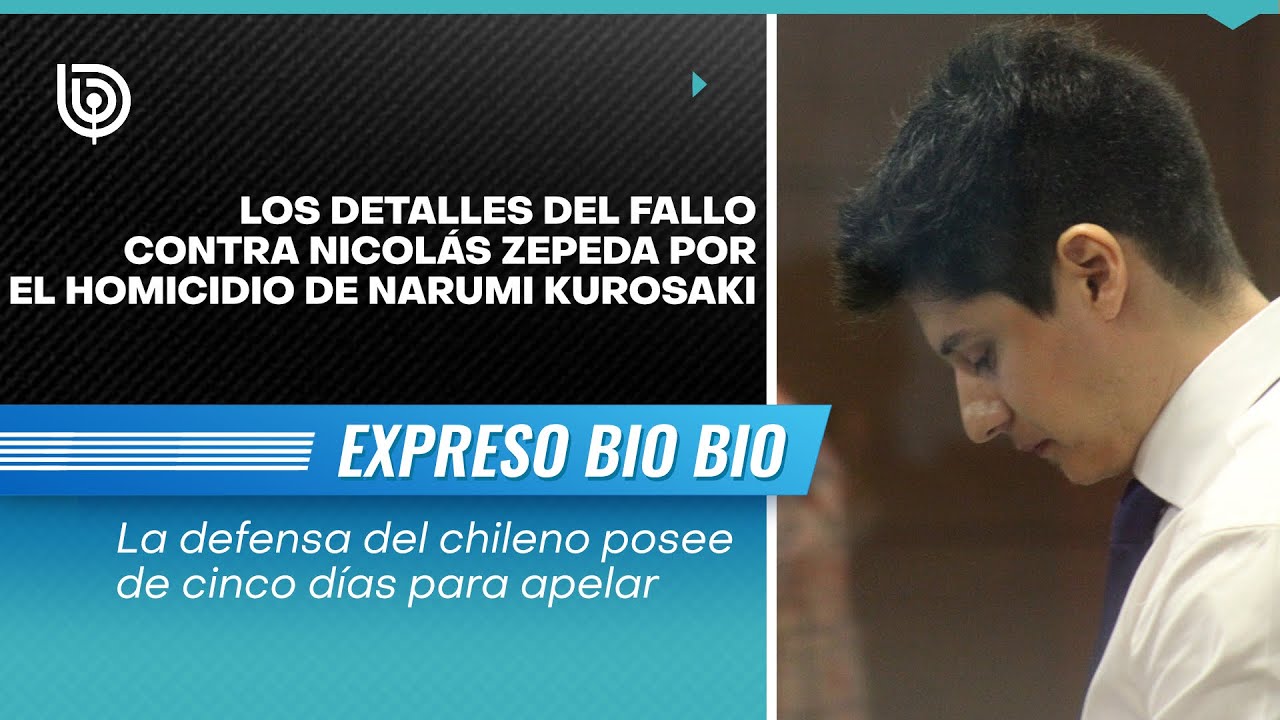 Los detalles del fallo contra Nicolás Zepeda por el homicidio de Narumi Kurosaki