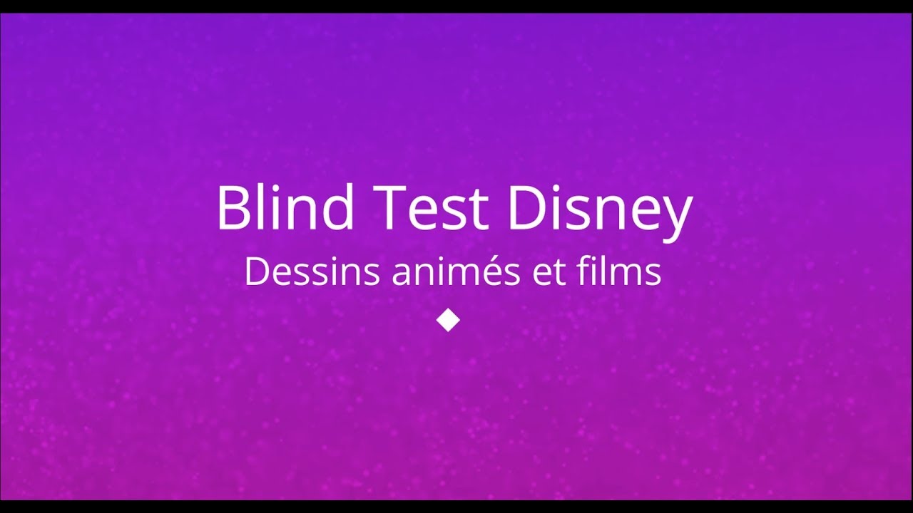 Blind Test Disney