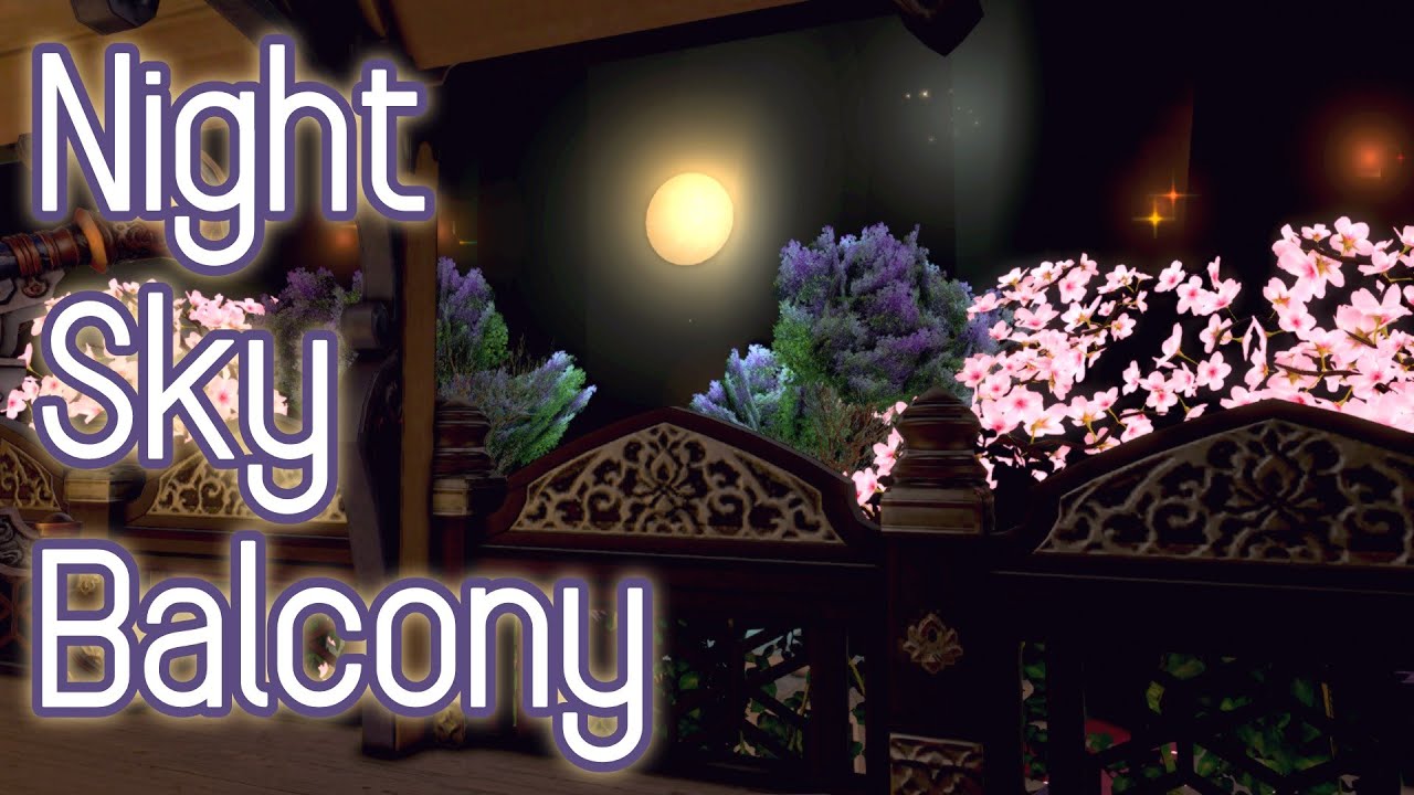 FFXIV Housing - Warm Home with a Night Sky Balcony (Walkthrough/Tour) (Medium House)