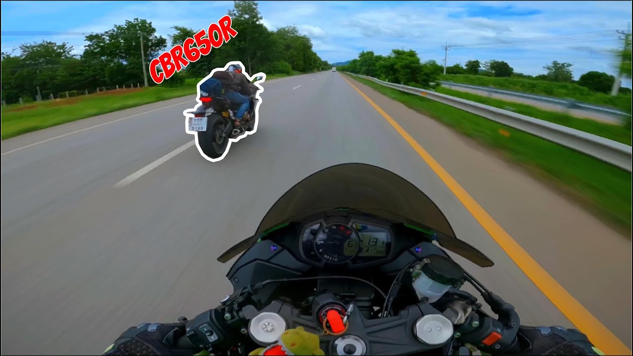 Zx6r ขี่เล่นส่ง CBR650R ไปรับสาวที่กรุงเทพฯ