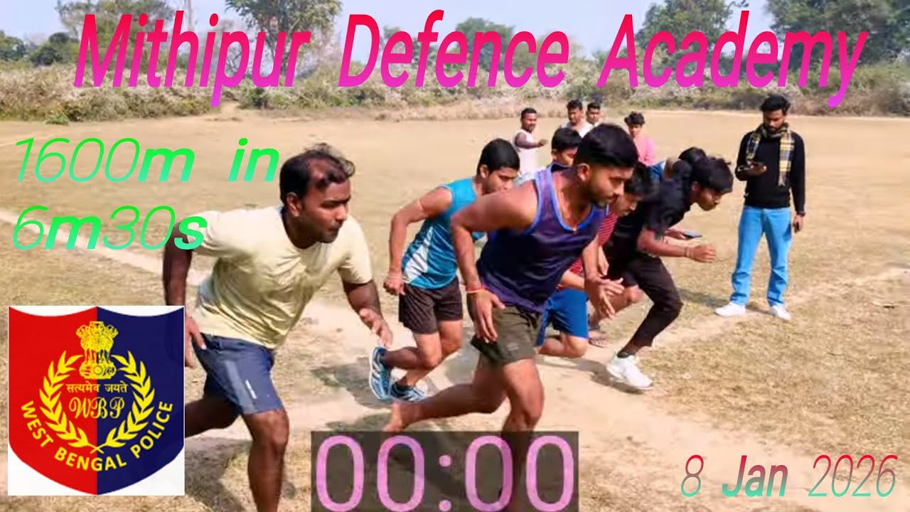 WBP Constable 1600m Trial-3 1600m in 6m30s @Rosunpur Barrage Jangipur #1600mtrruning #constable