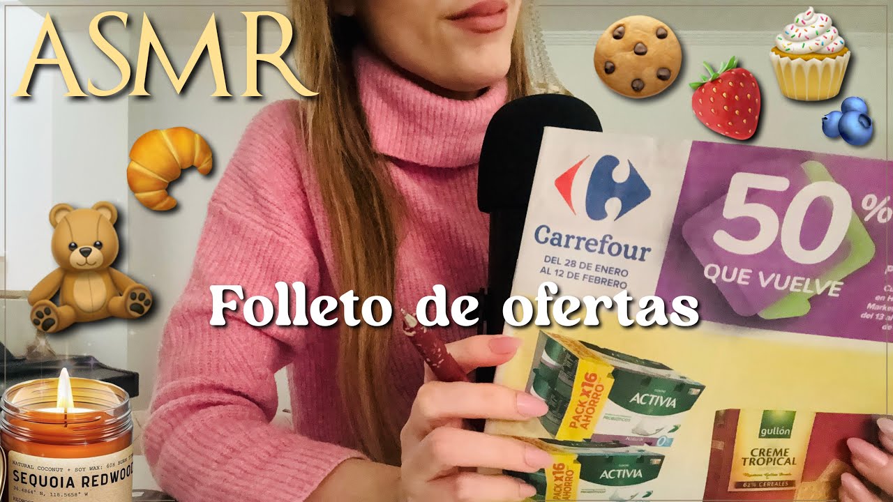 ASMR ✦ folleto de ofertas de carrefour 🧁🍓