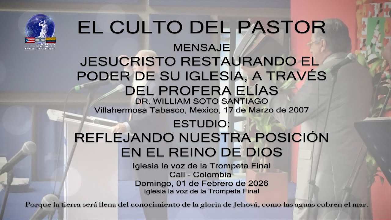 MENSAJE: JESUCRISTO RESTAURANDO EL  PODER DE SU IGLESIA, A TRAVÉS DEL PROFETA ELÍAS
